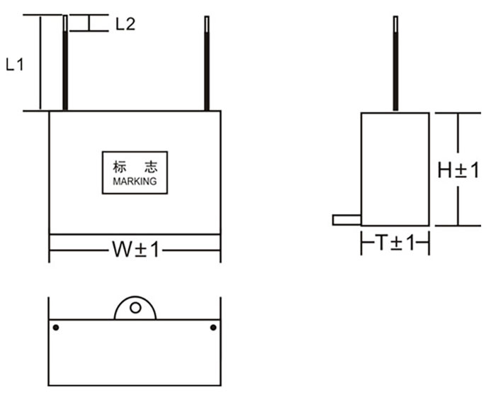CBB61電容器外形尺寸圖